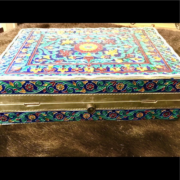 Vintage Indian Silver Jewelry Box - Picture 5 of 9